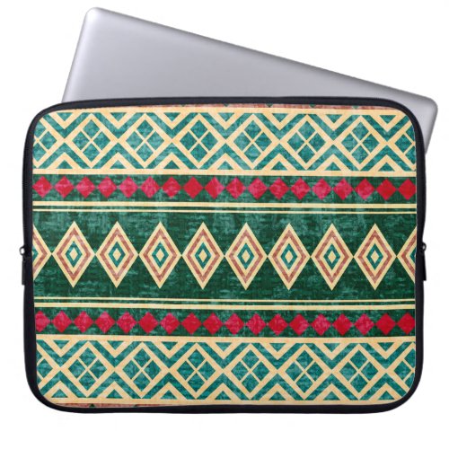 Abstract Geometric African Style Pattern Laptop Sleeve