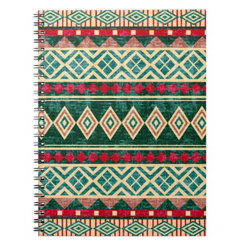 Abstract Geometric African Style Pattern Notebook