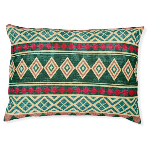 Abstract Geometric African Style Pattern Pet Bed