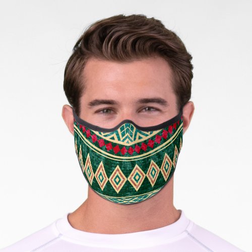 Abstract Geometric African Style Pattern Premium Face Mask