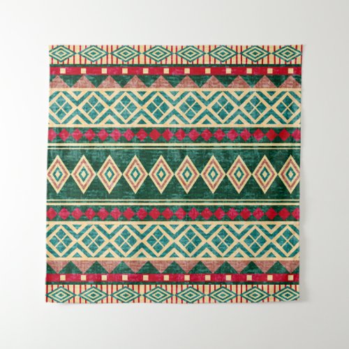 Abstract Geometric African Style Pattern Tapestry