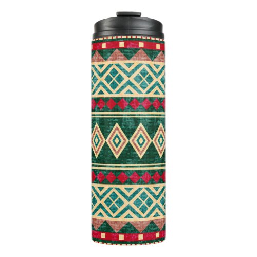 Abstract Geometric African Style Pattern Thermal Tumbler