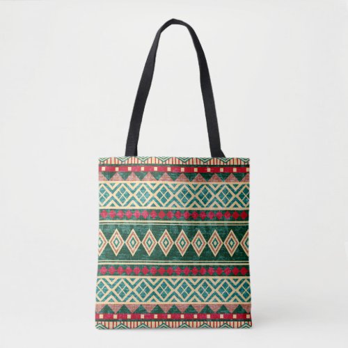 Abstract Geometric African Style Pattern Tote Bag