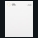 Abstract Geometric Architectural Logo White/Gold Letterhead<br><div class="desc">Coordinates with the Abstract Geometric Architectural Logo White/Gold Business Card Template by 1201AM. An abstract motif of overlapping geometric shapes becomes a unique and eye-catching architectural logo on this professional letterhead template. Designed for technically creative professions such as architects, engineers, jewelry designers, interior designers, artists and more. Original art and...</div>