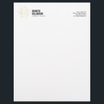 Abstract Geometric Architectural Logo White/Gold Letterhead<br><div class="desc">Coordinates with the Abstract Geometric Architectural Logo White/Gold Business Card Template by 1201AM. An abstract motif of overlapping geometric shapes becomes a unique and eye-catching architectural logo on this professional letterhead template. Designed for technically creative professions such as architects, engineers, jewelry designers, interior designers, artists and more. Original art and...</div>