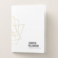 Abstract Geometric Architectural Logo White/Gold