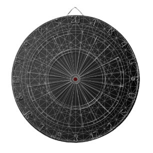Abstract Geometric art circle black creative gift Dart Board