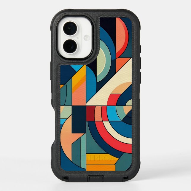Abstract Geometric Art – Color Grid Composition Otterbox iPhone Case (Back)