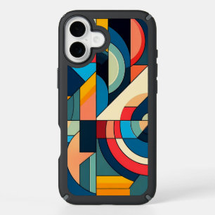 Abstract Geometric Art – Color Grid Composition iPhone 16 Plus Case