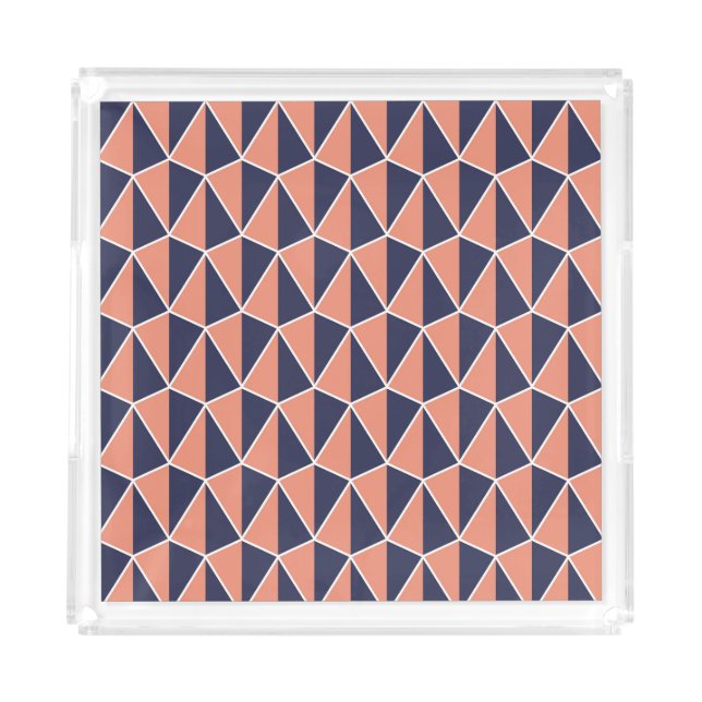 Abstract Geometric: Art Deco Seamless Acrylic Tray (Front)