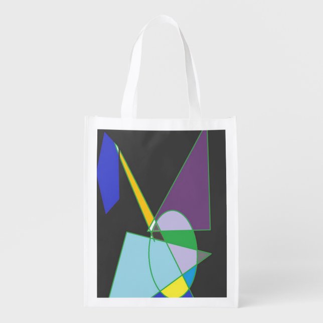 ABSTRACT GEOMETRIC ART GROCERY BAG (Front)