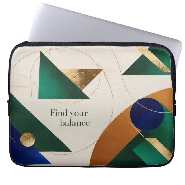 Abstract Geometric Art Modern minimalist  Laptop Sleeve (Front)