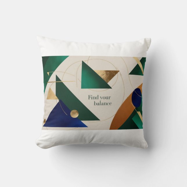 Abstract Geometric Art Modern minimalist  Throw Pillow (Front)