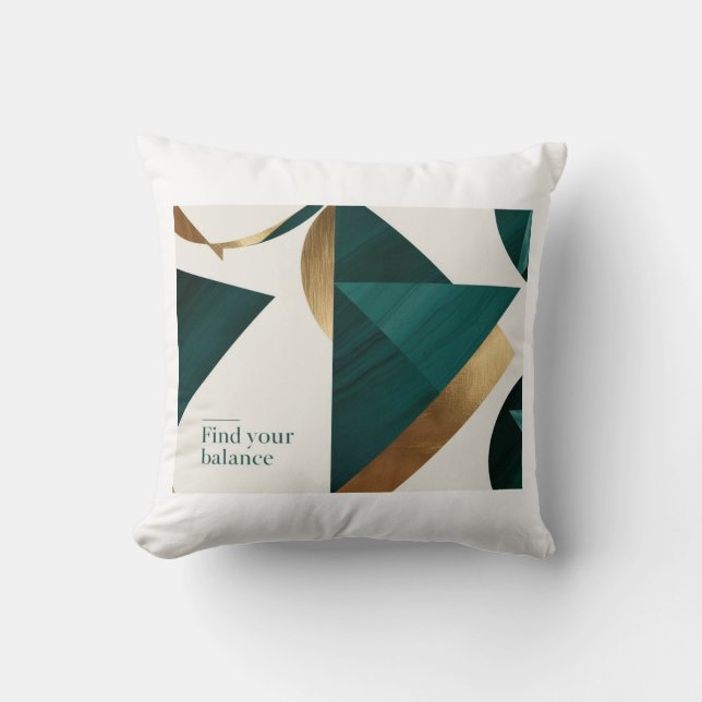 Abstract Geometric Art Modern minimalist  Throw Pillow (Front)
