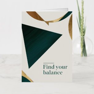 Abstract Geometric Art Modern poster minimalist  Foil Greeting Card