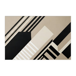 Abstract Geometric Art Neutral Tones