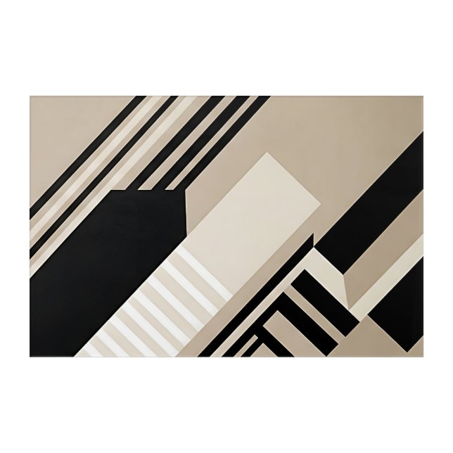 Abstract Geometric Art Neutral Tones (Front)