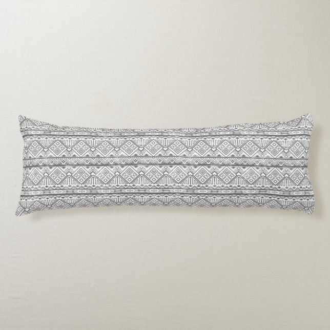 Abstract Geometric Aztec Pattern 2 Body Pillow (Front)