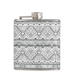 Abstract Geometric Aztec Pattern 2 Hip Flask