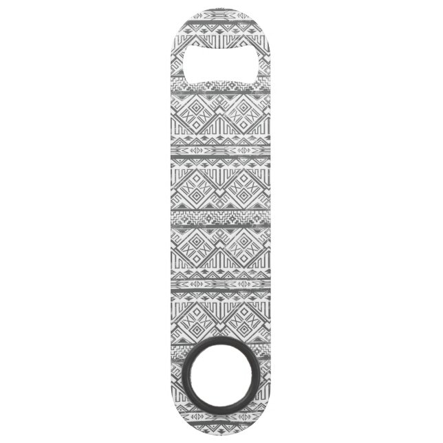 Abstract Geometric Aztec Pattern 2 Speed Bottle Opener (Front)