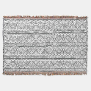Abstract Geometric Aztec Pattern 2 Throw Blanket