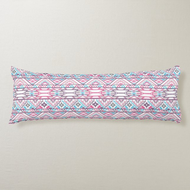 Abstract Geometric Aztec Pattern 3 Body Pillow (Front)