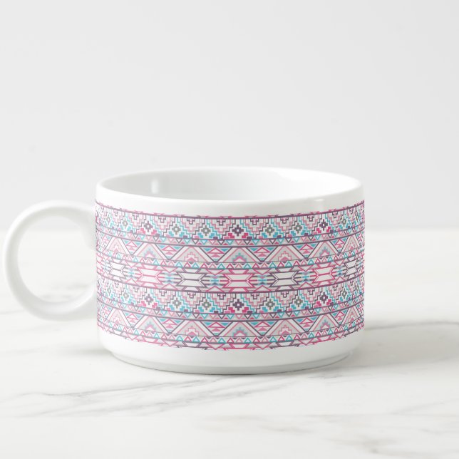 Abstract Geometric Aztec Pattern 3 Bowl (Right)