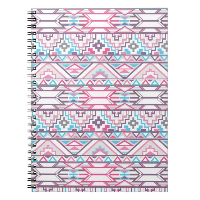 Abstract Geometric Aztec Pattern 3 Notebook (Front)