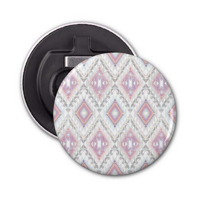 Abstract Geometric Aztec Pattern Bottle Opener (Front)