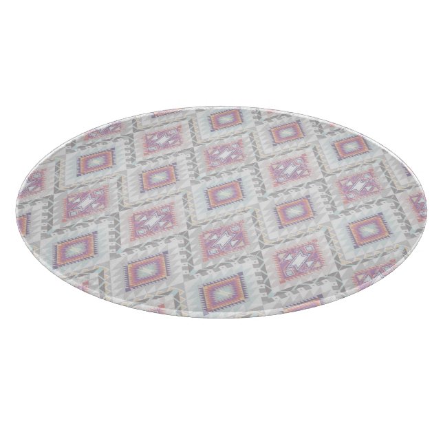 Abstract Geometric Aztec Pattern Cutting Board (Corner)