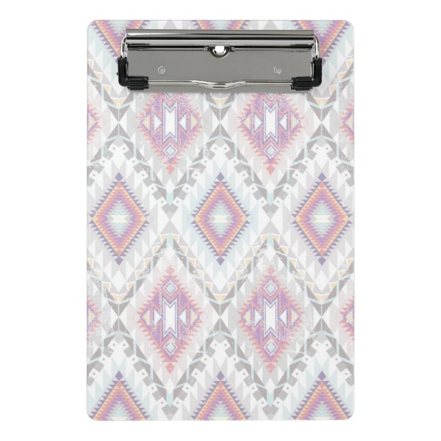 Abstract Geometric Aztec Pattern Mini Clipboard (Front)