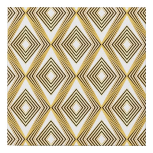 Abstract Geometric Background Art Deco Faux Canvas Print