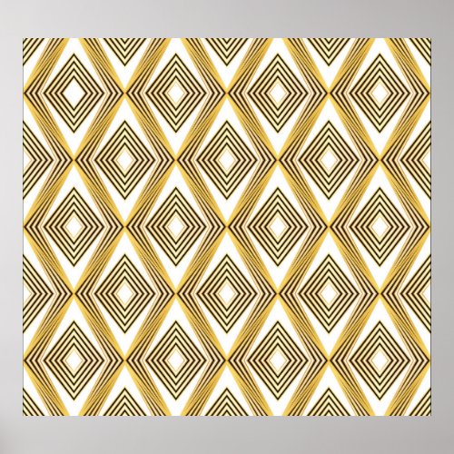 Abstract Geometric Background Art Deco Poster