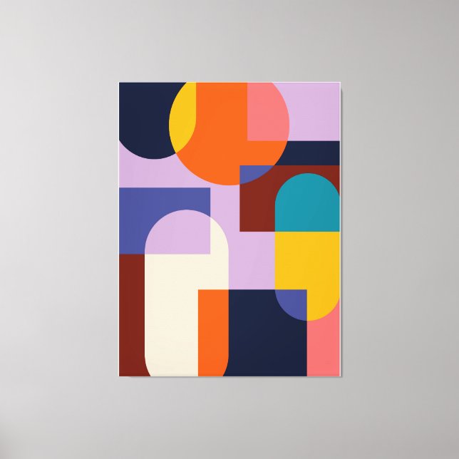 Abstract geometric background circle   canvas print (Front)
