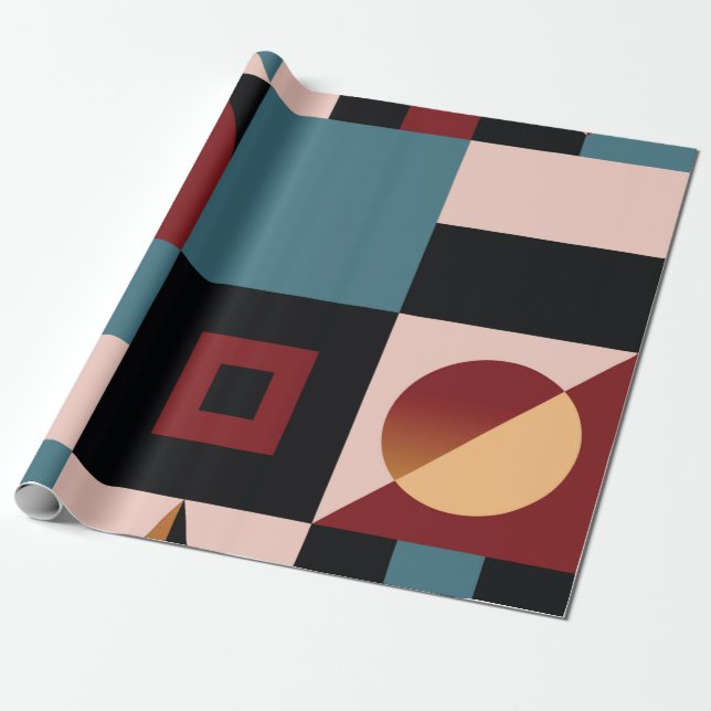 Abstract,  geometric background,  colorful,  spect wrapping paper (Unrolled)