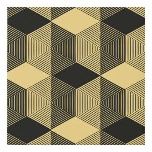 Abstract geometric background. Hexagonal mesh with Faux Canvas Print