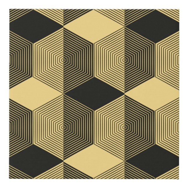 Abstract geometric background. Hexagonal mesh with Faux Canvas Print (Front)