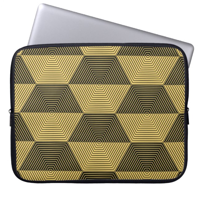 Abstract geometric background. Hexagonal mesh with Laptop Sleeve (Front)