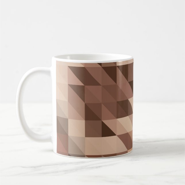 Abstract geometric background looks like stylized  coffee mug (Left)