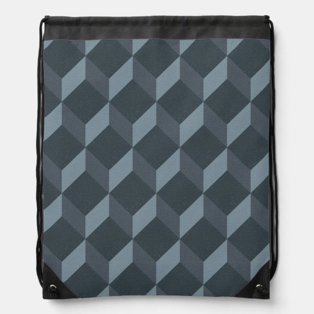 Abstract Geometric Background Pattern Drawstring Bag (Front)