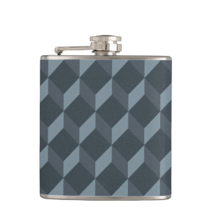 Abstract Geometric Background Pattern Hip Flask