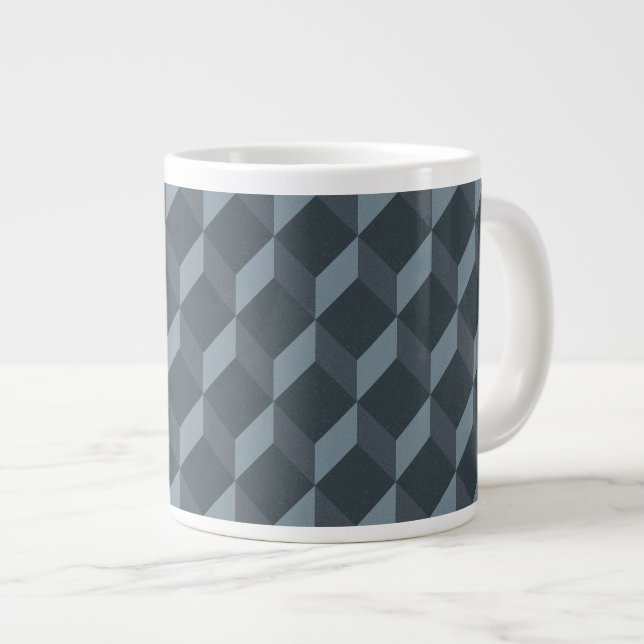 Abstract Geometric Background Pattern Large Coffee Mug (Front Right)
