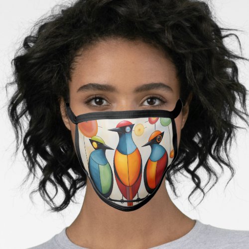 Abstract Geometric Birds Wonders Face Mask