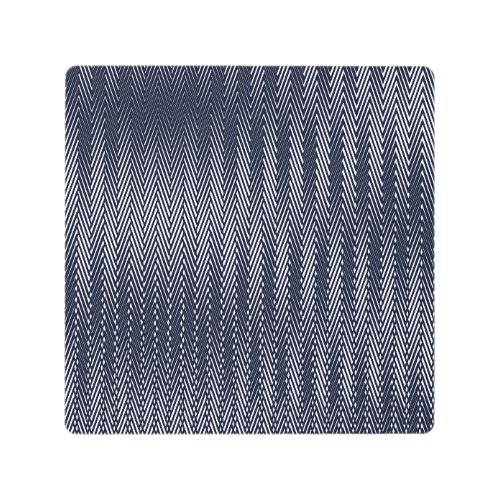 Abstract Geometric Black and White Stripes Trippy Metal Print