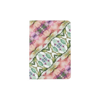 Abstract Geometric Bright Gladiolus Flower Passport Holder
