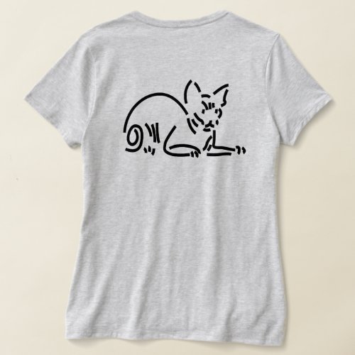 Abstract Geometric Cat | Symbolic Line Constructio T-Shirt