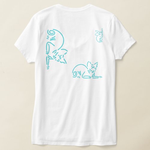 Abstract Geometric Cat | Symbolic Line Constructio T-Shirt