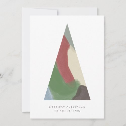 Abstract Geometric Christmas Tree Holiday Card