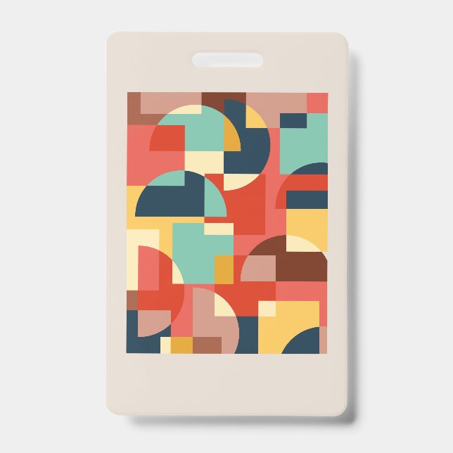 Abstract geometric circle background badge (Front)