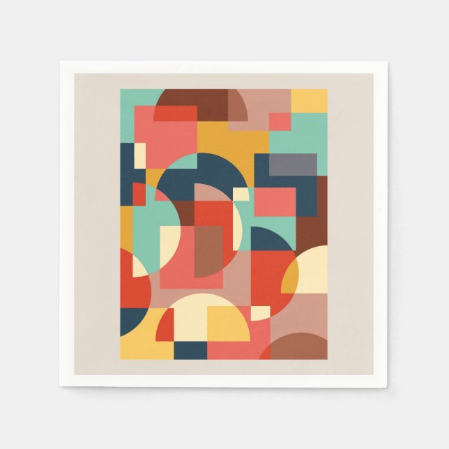 Abstract geometric circle background napkins (Front)